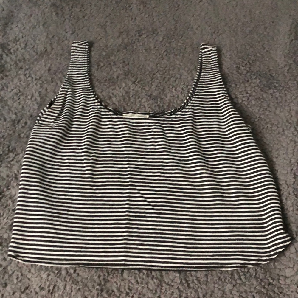 Kirra striped flowy cropped tank